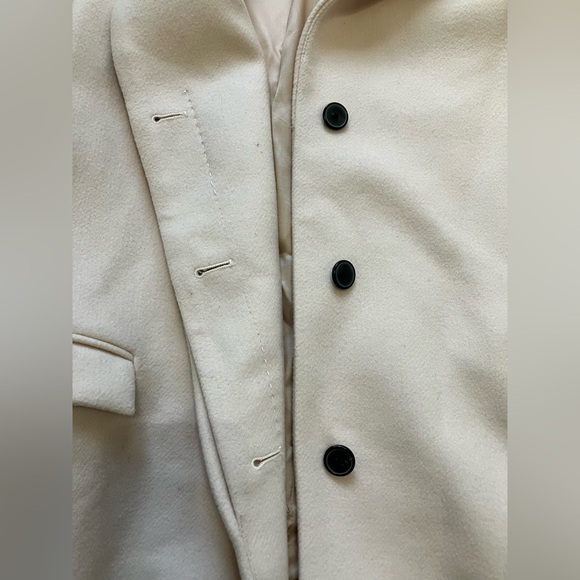 Dusty Pink Long Wool Zara Coat - Picture 3 of 5